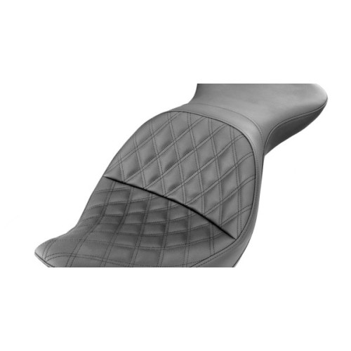 PartzBiz HD: 3472049-Saddlemen Black Explorer Lattice Stitch LS 2 เบาะนั่ง Harley Softail 06-17 FLSTC
