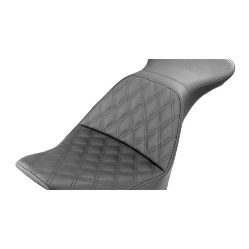 PartzBiz HD: 3472051-Saddlemen Black Explorer Lattice Stitch LS 2 เบาะนั่ง Harley Softail 06-17 FLSTN