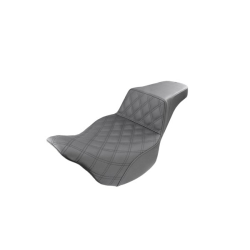 PartzBiz HD: 3471895-Saddlemen Black Front Lattice Stitch Step 2 Up Seat Harley 08-20 Touring Dresser