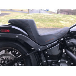PartzBiz HD 818-29-175BRWNST - Saddlemen Step 2 Up Lattice Diamond Brown เบาะนั่ง M8 Harley Softail FXLRS