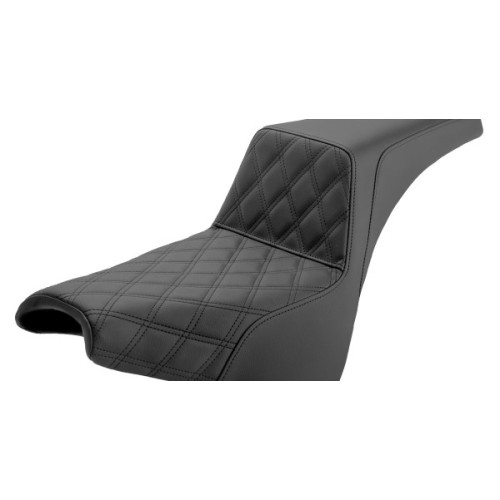 PartzBiz HD: 3472108-Saddlemen Black Step 2 Up Lattice Stitch Seat Harley Softail 18+ Street Bob FXST