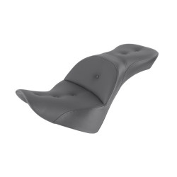 PartzBiz HD 818-33-029RS - Saddlemen Black Explorer Road Sofa Pillow Top 2 Up RS Seat Harley Softail 18-20