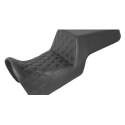 PartzBiz HD 821-34-172 - Saddlemen Step 2-Up Seat Front Lattice Stitch Black Foam Harley Pan America 21+