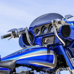 PartzBiz HD 827-05609 - Yaffe Wired 8” Chrome Monkey Bagger Ape Hangers Bars Handlebars Harley Touring BW