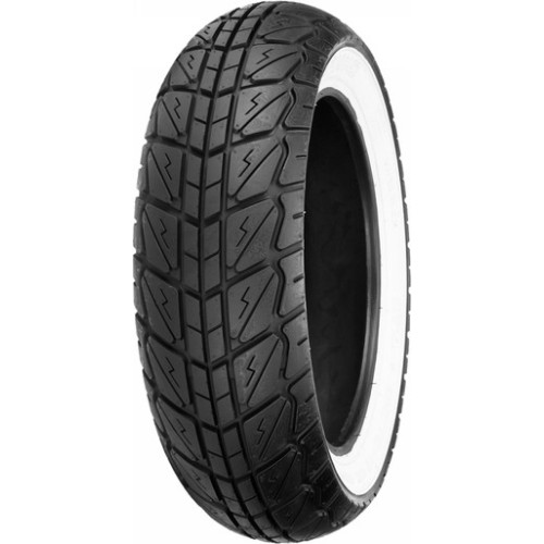 PartzBiz HD: 3464583-Shinko 723 Series Rear Tire 130/70-12 62P Bias Whitewall WW Moped Scooter DOT