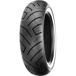 PartzBiz HD 87-4569 - Shinko SR777 MU85B16 77H Rear Whitewall Tire HD Harley WWW Motorcycle Street