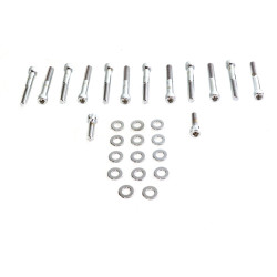 PartzBiz HD 8789-28 - Colony Rocker Box ชุดสกรูหัวอัลเลน Chrome Harley Ironhead Sportster 1957-76