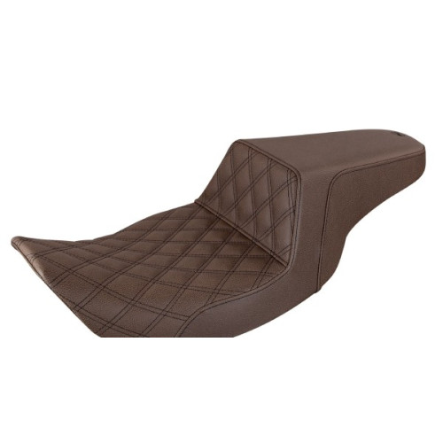 PartzBiz HD: 3471897-Saddlemen สีดำ Front Lattice Stitch Step 2 ขึ้นเบาะ Harley 97-07 Touring FLHR/X