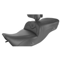 PartzBiz HD 897-06-187BRHCT - Saddlemen Roadsofa Extended Seat Black Backrest Gel Heat Harley Touring 99-07 PartzBiz HD 897-06-187BRHCT - Saddlemen Roadsofa Extended Seat Black Backrest Gel Heat Harley Touring 99-07