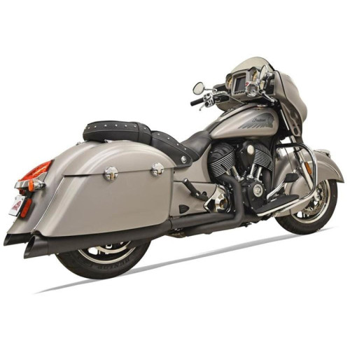 PartzBiz HD: 3465028-Bassani Black True Duals 2 เป็น 2 ระบบท่อไอเสีย Indian 14+ Chieftain Roadmaster