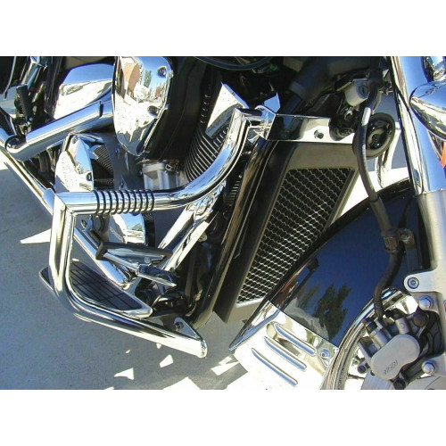 PartzBiz HD: 3445721-Chrome Lindby Linbar แฮนด์บาร์ การ์ดเครื่องยนต์ Honda VTX 1300 Retro CST