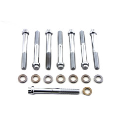PartzBiz HD 9211-16 - Colony Cylinder Head Bolt Bolts Set Chrome Hardware Harley Ironhead Sportster XL