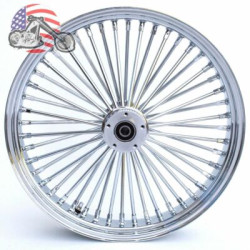 PartzBiz HD ACM2135CHRDD - Chrome 21 3.5 46 Fat Daddy King Spoke ล้อหน้า Harley Touring Dual Disc