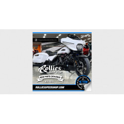 PartzBiz HD B10-3010B - Burly Brawler Crash Highway Bar ชุดป้องกันเครื่องยนต์สีดำ Harley Dyna 06-17