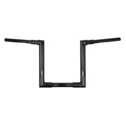 PartzBiz HD B12-6090B - Burly Jason 1-1/2” Apes Handlebars 12” Black Harley Notched Slotted Dimpled