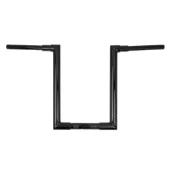 PartzBiz HD B12-6092B - Burly Jason 1-1/2” Ape Hanger Handlebars 16” Black Harley Notched Slotted Dimpled
