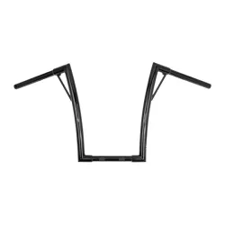 PartzBiz HD B12-7008B - Burly Louie 1-1/4” Ape Handlebars 12” Black Harley Notched Slotted Drilled