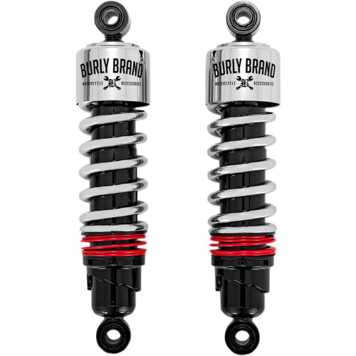 PartzBiz HD: 4421612-Burly ยี่ห้อ B28-1204 Chrome 11.5 ” Slammer Plus ลดแรงกระแทก Harley FLH 80-Up 1310-1965 13101965 FLH FLT FLHT FLHX FLTR electra road street glide king tour ที่ดีที่สุดสำหรับประสิทธิภาพติดตั้ง bolt on