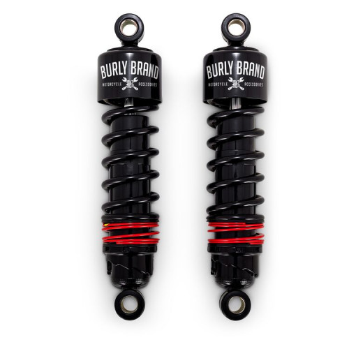 PartzBiz HD: 3467668-Burly Brand 10.5” 11.5” Slammer Plus Shocks Lowered Chrome Harley 91-17 Dyna FXD