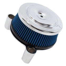 PartzBiz HD BS-CAP5C - ACM HD ROAD KING Chrome Billet Sucker Air Cleaner Intake Big Filter Cover Harley