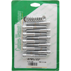 PartzBiz HD C-74-10 - Drag Head Bolts Set Kit Chrome Knurled Socket Harley Big Twin 48-84 Pan Shovel