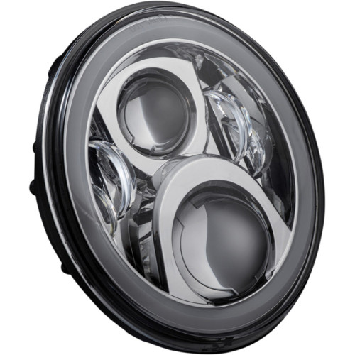 PartzBiz HD: -Custom Dynamics Chrome 7" Halo Headlamp w/ Adapter Harley Softail Touring 86-20