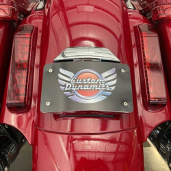 PartzBiz HD CD-CVO-MOUNT-C - Custom Dynamics Chrome License Plate Assembly Harley CVO Road Street Glide 14-Up