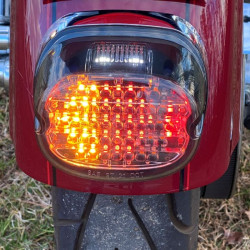 PartzBiz HD CD-INT-TL-NW-R - Custom Dynamics Low Profile LED Taillight with Integrated Auxiliary Turn Signals