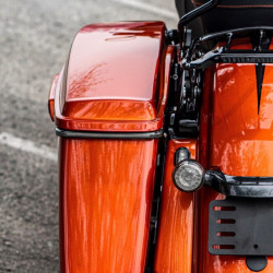 PartzBiz HD CD-LPDC-BCM4-S - Custom Dynamics Low Profile Bagz Smoked Amber LED Saddlebag Light Touring 14+