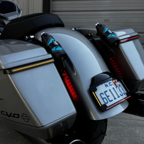 PartzBiz HD: -ไฟเลี้ยว LED แบบรายละเอียดต่ำตามลำดับ Dynamics แบบกำหนดเอง HD Touring 14-Up Road Glide Street Glide Electra Glide CVO ไฟกระเป๋าข้างด้านหลัง อัพเกรด อะไหล่ทดแทน Harley