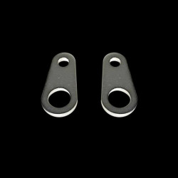 PartzBiz HD CD-MICRO-L - ไฟเลี้ยว LED Dynamics Silver Micro Bullet แบบกำหนดเอง L-Bracket Mount Harley