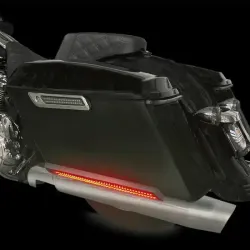 PartzBiz HD CD-SB-SIDE-SC - Chrome Lower Saddlebag Side Marker LED Light w/Smoke Lens 