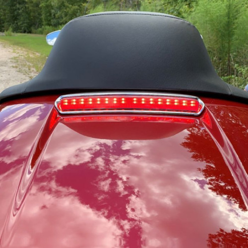 PartzBiz HD: -Custom Dynamics Chrome Smoke Lens LED High Mount Tour Pak Light Harley 14-Up 2040-2525 20402525 CD-TP-LID-CS electra road street tour glide 2020