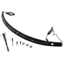 PartzBiz HD CD-WT2-SEQ-05-C - Custom Dynamics Genesis 4 Smoke Sequential LED Windshield Trim Chrome Harley 96-05 PartzBiz HD CD-WT2-SEQ-05-C - Custom Dynamics Genesis 4 Smoke Sequential LED Windshield Trim Chrome Harley 96-05