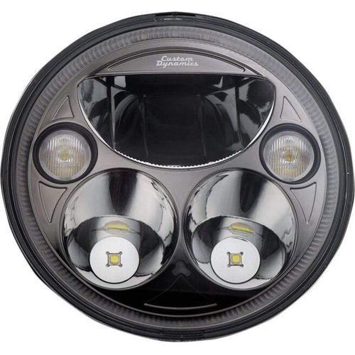 PartzBiz HD: -Custom Dynamics CDTB-7-I-B Black Tru-Beam 7" LED Headlight 15-19 Indian  | CDTB-7-I-B