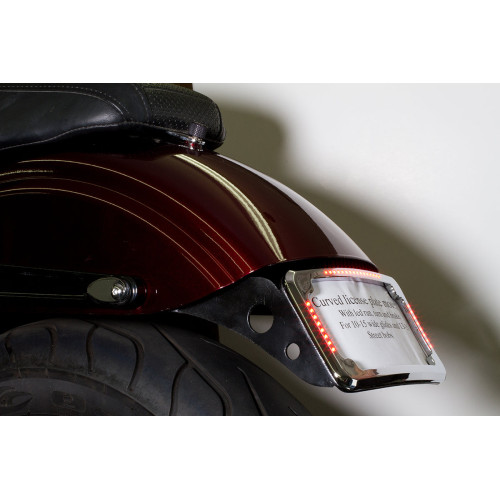 PartzBiz HD: 3471834-Cycle Vision Black Curved License Plate Holder Mount Harley 13+  Dyna FXDB FXDLS