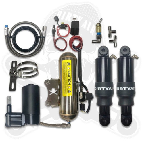 PartzBiz HD: 3490892-Dirty Air Harley Touring Bagger ด้านหลัง Fast Up Air Ride Shocks ระบบกันสะเทือน 80+