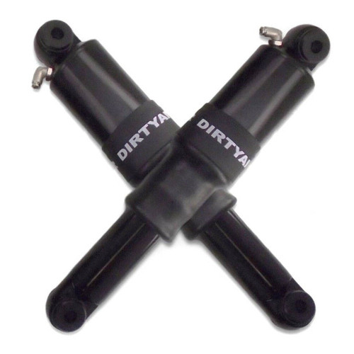 PartzBiz HD: 3450040-Dirty Air Raw Rear Aluminum Air Ride Shocks Suspension Pair 2001-17 Harley V-Rod