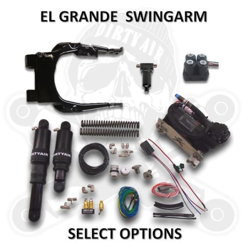 PartzBiz HD: 3485647-Dirty Air El Grande Swingarm Tank Front Rear System Fast Up Kit Harley Touring