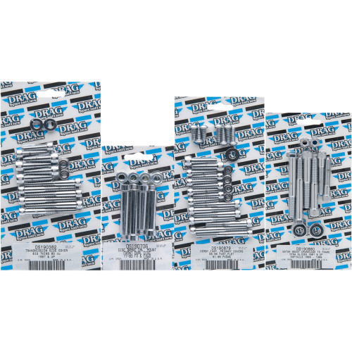 PartzBiz HD: 3488034-Drag Side Cover Socket Bolt Kit 5 Speed Chrome Smooth Harley Big Twin Cam 99-06
