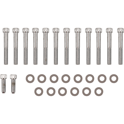 PartzBiz HD: 3488902-Drag Rocker Box Bolt Set Kit Chrome Knurled Allen Harley Sportster XL 71-76