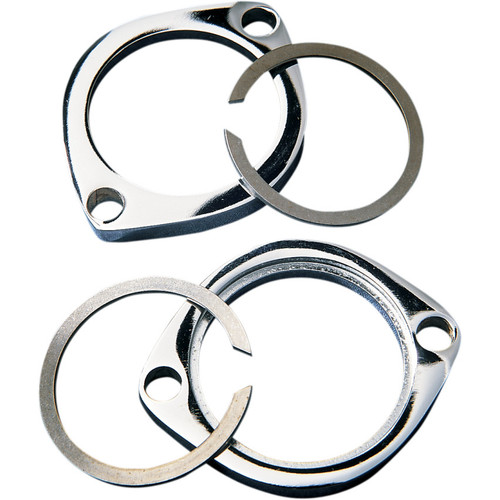 PartzBiz HD: 3477744-Drag Specialties Chrome Exhaust Flange Install Kit Pair Flanges C-Clips Harley PartzBiz HD: 3477744-Drag Specialties Chrome Exhaust Flange Install Kit Pair Flanges C-Clips Harley