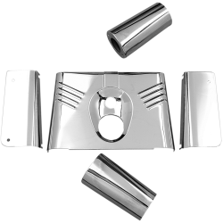 PartzBiz HD DS-222911 - Drag Specialties 5 Piece Fork Tins Ribbed Chrome Cover Harley 86-17 FLST Softail PartzBiz HD DS-222911 - Drag Specialties 5 Piece Fork Tins Ribbed Chrome Cover Harley 86-17 FLST Softail