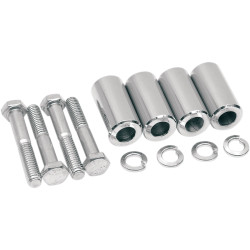 PartzBiz HD DS-222940 - Drag Specialties Chrome Front Fender Mounting Kit 1980-2013 Harley Dyna Softail