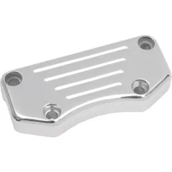 PartzBiz HD DS-290652 - Drag Specialties Chrome Ball Milled Buffalo Handlebar Top Clamp Harley Custom