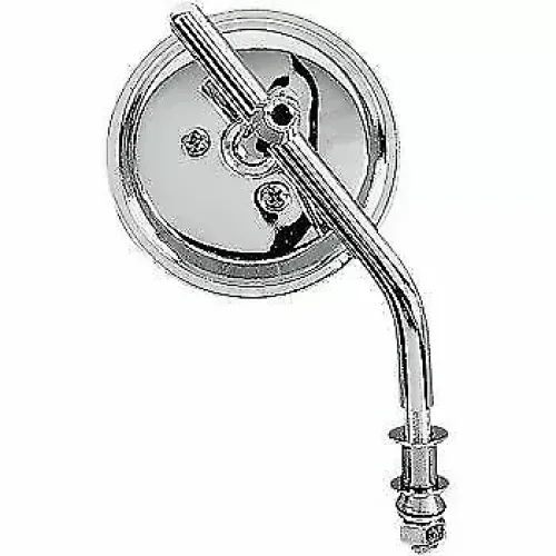 PartzBiz HD: 3481024-Drag Specialties Chrome 3” Round Custom Mirror Adjustable Stem Harley Custom