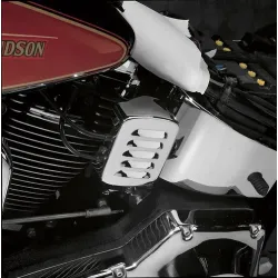 PartzBiz HD DS-376610 - Drag Specialties Chrome Louvered Coil Cover 1965-99 Harley Softail Dyna