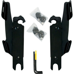 PartzBiz HD DS23200091 - Memphis Shades MEK1952 Black Trigger Lock Mount Batwing Fats Slims Harley FLST/C | MEK1952
