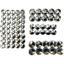 PartzBiz HD DS24010702 - Drag Chrome Standard Engine Trans Primary Bolt Cover Topper Kit Harley FLH 99-06 | 2401-0702