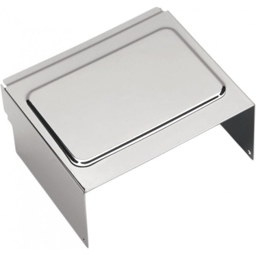 PartzBiz HD: 3450706-Drag Specialties Chrome Battery Box Cover Trim Harley Dyna Sportster 1997-2005